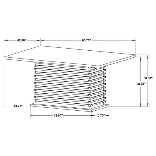 Stanton - Rectangular Dining Table - Black Dining Tables by CoasterEssence - Walls Furniture & Mattress