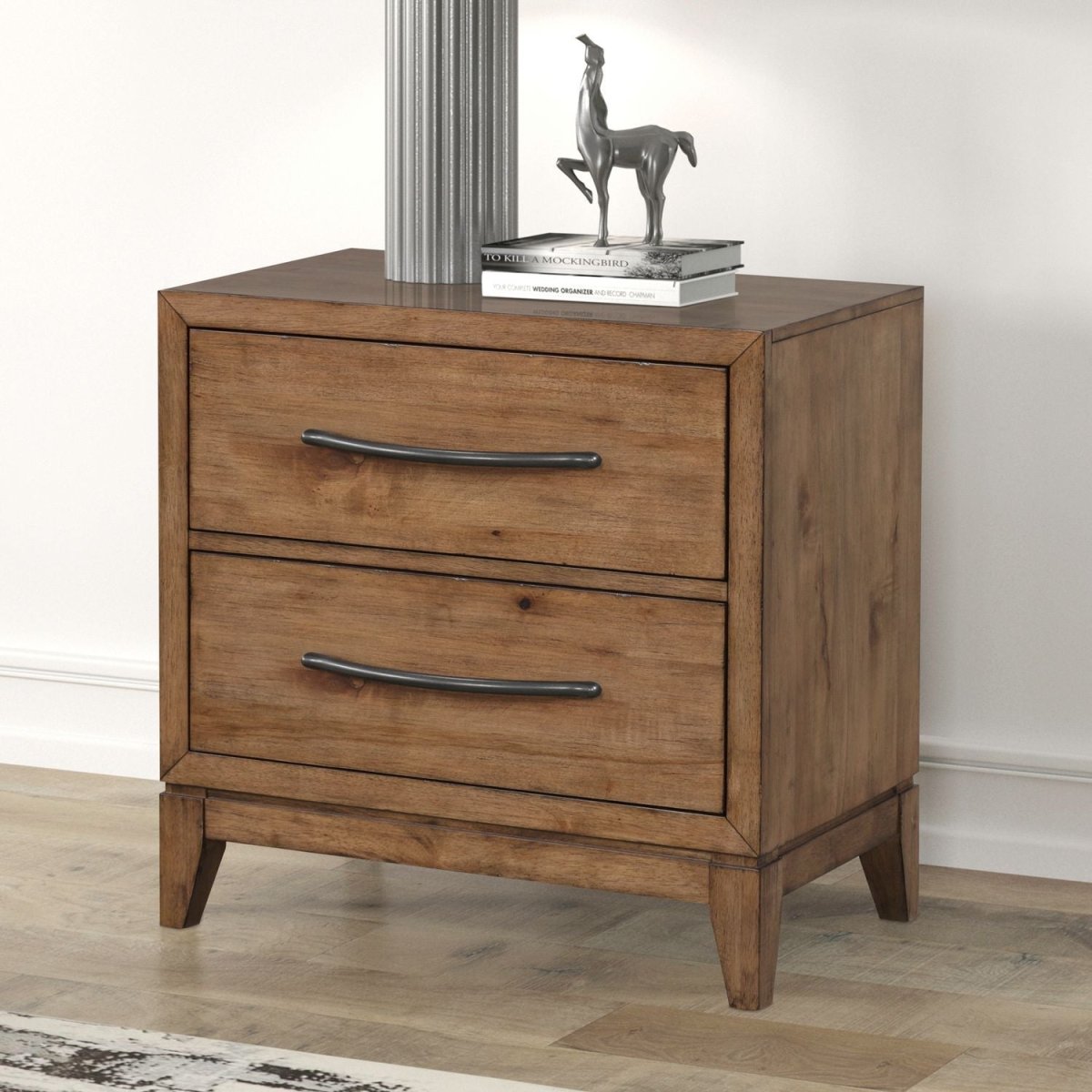 Shaker Lakes - Nightstand With Charging Station - Brown Nightstands w/ Charging Stations by Liberty Furniture - Walls Furniture & Mattress