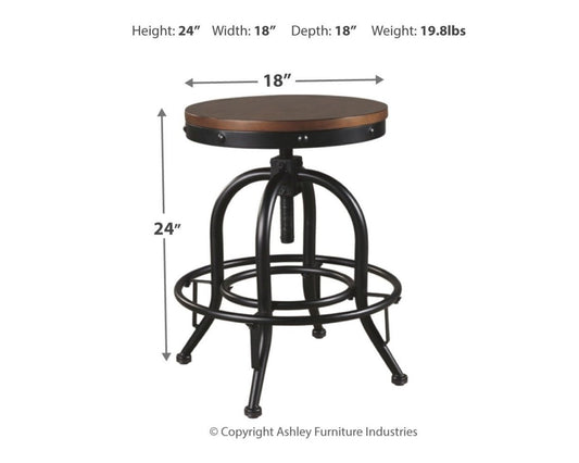 Valebeck - Swivel Barstool (Set of 2) Stool Sets by Signature Design by Ashley® - Walls Furniture & Mattress