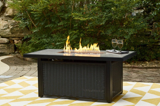 Beachcroft - Rectangular Fire Pit Table Fire Pits by Signature Design by Ashley® - Walls Furniture & Mattress