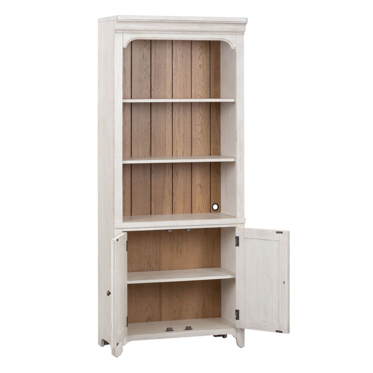 Farmhouse Reimagined - Bookcase - White Standard Bookcases by Liberty Furniture - Walls Furniture & Mattress