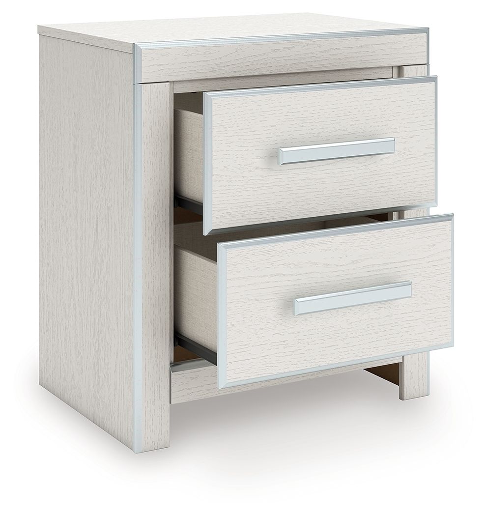 Zuraleus - Two Drawer Night Stand Nightstands w/ Charging Stations by Signature Design by Ashley® - Walls Furniture & Mattress