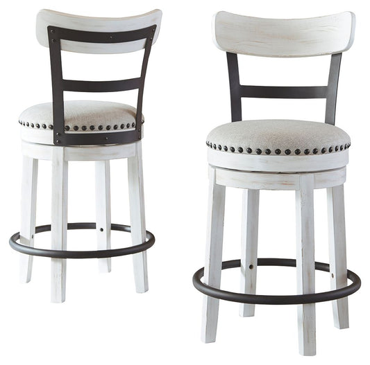 Valebeck - Full Back Swivel Stool Counter Height (24" - 27") by Signature Design by Ashley® - Walls Furniture & Mattress
