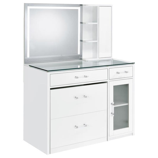 Flora - 2 - Drawer Vanity Set With LED Mirror Vanity Sets by Coaster Fine Furniture - Walls Furniture & Mattress