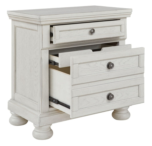 Robbinsdale - Two Drawer Night Stand - Antique White Accent Nightstands by Signature Design by Ashley® - Walls Furniture & Mattress