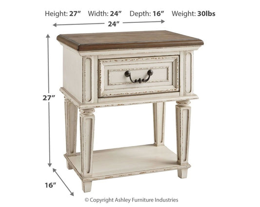 Realyn - Night Stand Accent Nightstands by Signature Design by Ashley® - Walls Furniture & Mattress