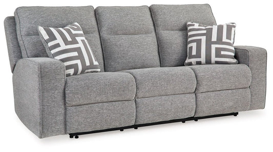 Biscoe - Power Reclining Sofa With Adj Headrest - Pewter Reclining Sofas by Signature Design by Ashley® - Walls Furniture & Mattress