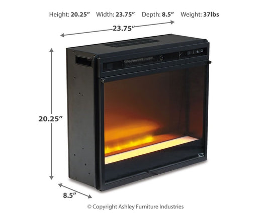 Entertainment Accessories - Fireplace Insert Glass/Stone - Black Fireplace Inserts by Signature Design by Ashley® - Walls Furniture & Mattress