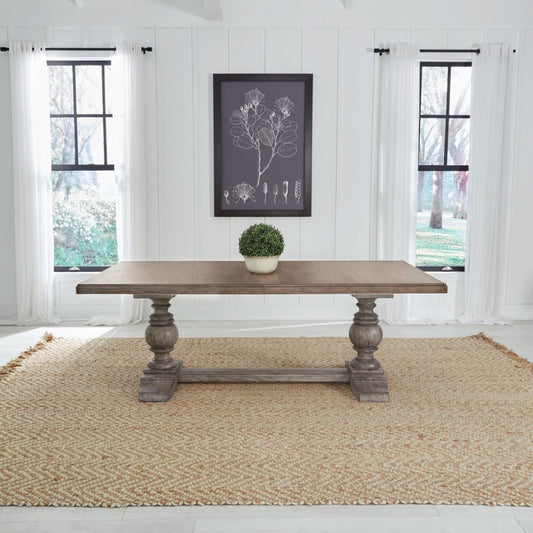 River Place - Trestle Table - Gray Dining Tables by Liberty Furniture - Walls Furniture & Mattress