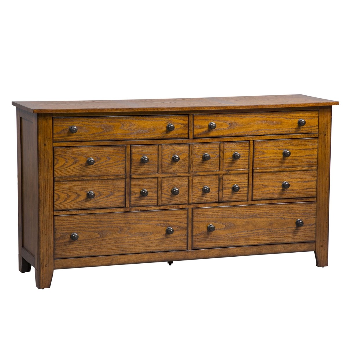 Grandpas Cabin - 7 Drawer Dresser - Light Brown Dressers by Liberty Furniture - Walls Furniture & Mattress