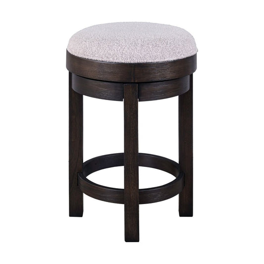 Weston - Upholstered Swivel Console Stool (RTA) - Brown Counter Height (24" - 27") by Liberty Furniture - Walls Furniture & Mattress