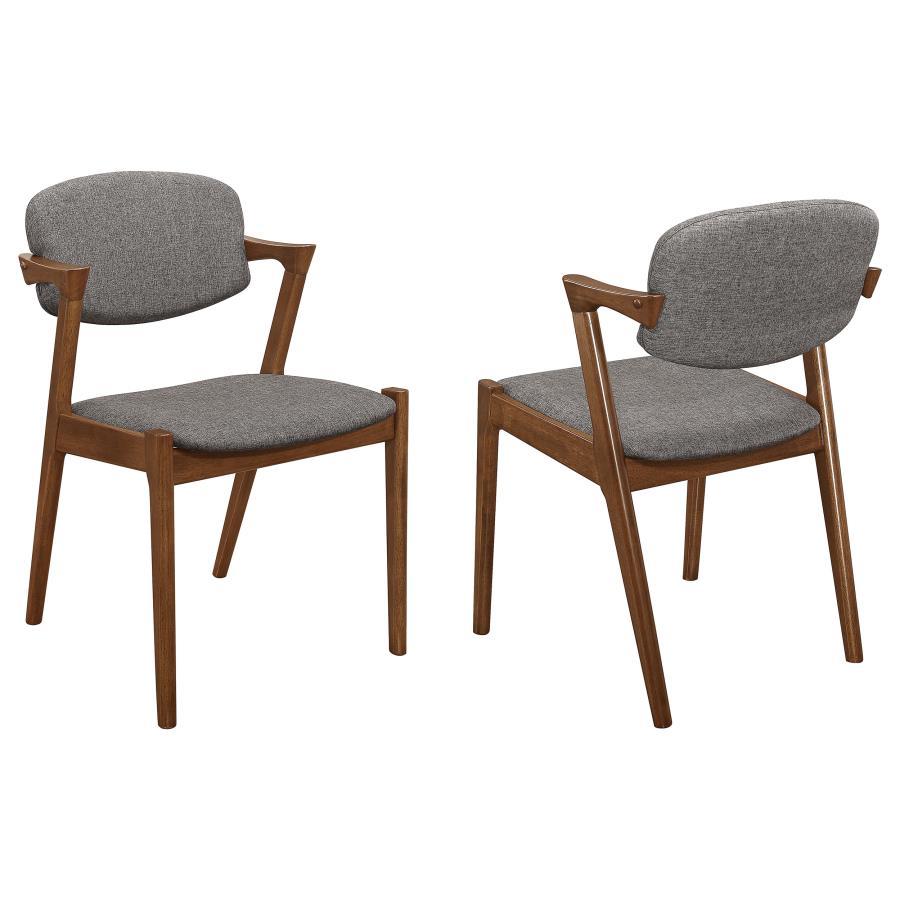 Malone - Padded Wood Dining Arm Chair (Set of 2) - Dark Walnut Chair Sets by CoasterEssence - Walls Furniture & Mattress