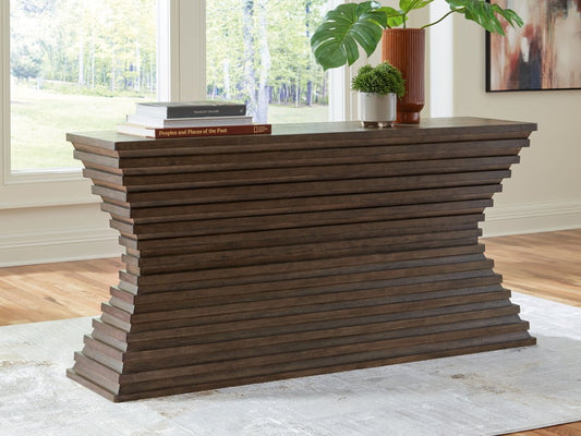 Hannodream - Sofa Table - Warm Brown Sofa Tables by Signature Design by Ashley® - Walls Furniture & Mattress