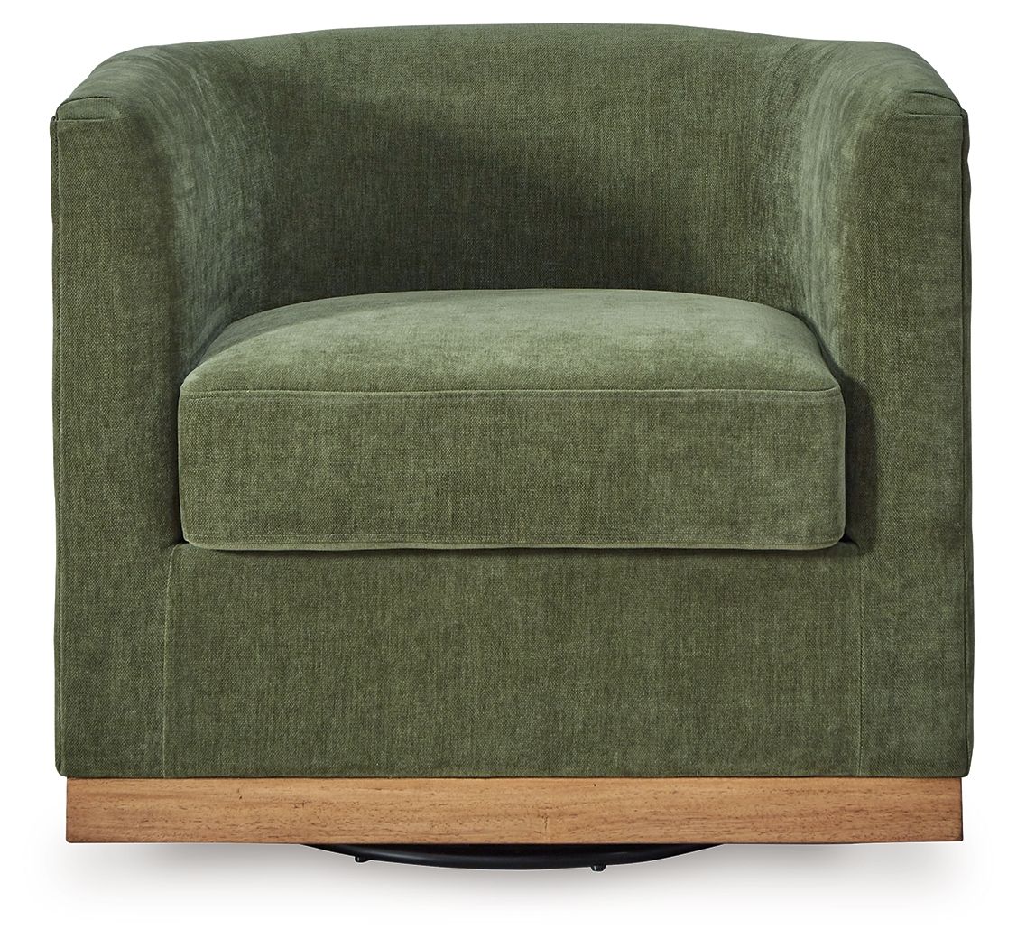 Jersonlow - Swivel Chair - Forest Green Swivel Chairs by Signature Design by Ashley® - Walls Furniture & Mattress