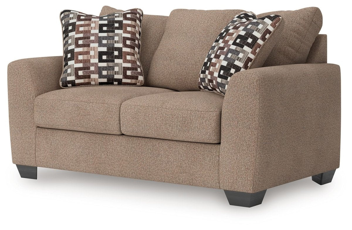Triston - Peaks - Suede - Loveseat Stationary Loveseats by Benchcraft® - Walls Furniture & Mattress
