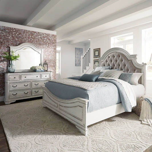 Magnolia Manor - Upholstered Bed Set 3 Piece Bedroom Sets by Liberty Furniture - Walls Furniture & Mattress