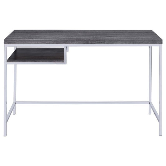 Kravitz - 1 - Shelf Writing Desk - Weathered Gray Writing Desks by CoasterEssence - Walls Furniture & Mattress