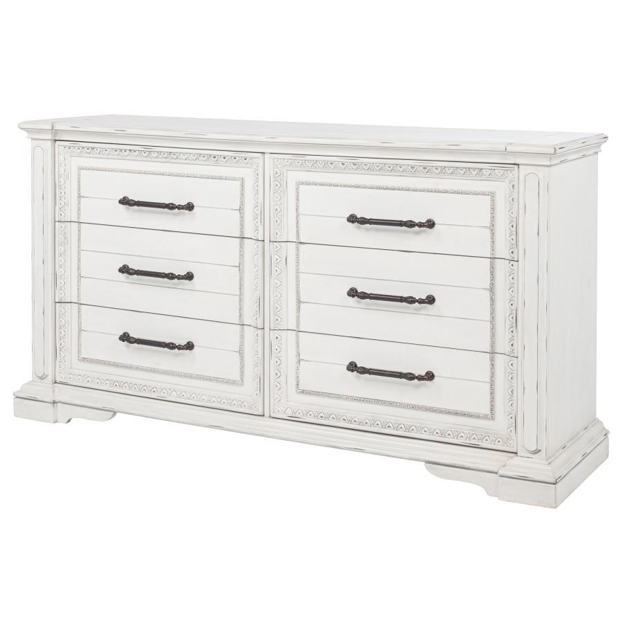 Mckinney - 6 - Drawer Bedroom Dresser Cabinet Dressers by Coaster Fine Furniture - Walls Furniture & Mattress