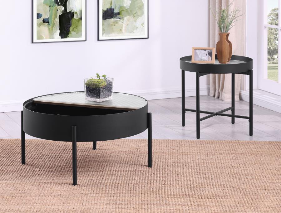Ozella - Round Coffee Table Set Table Sets by Coaster Fine Furniture - Walls Furniture & Mattress