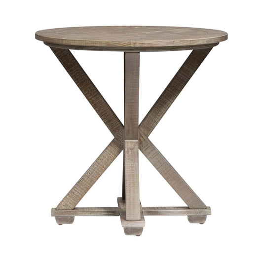 Parkland Falls - Round End Table - Light Brown End Tables by Liberty Furniture - Walls Furniture & Mattress