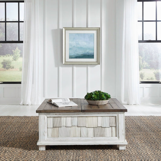 River Place - Lift Top Storage Cocktail Table - White Cocktail Tables by Liberty Furniture - Walls Furniture & Mattress