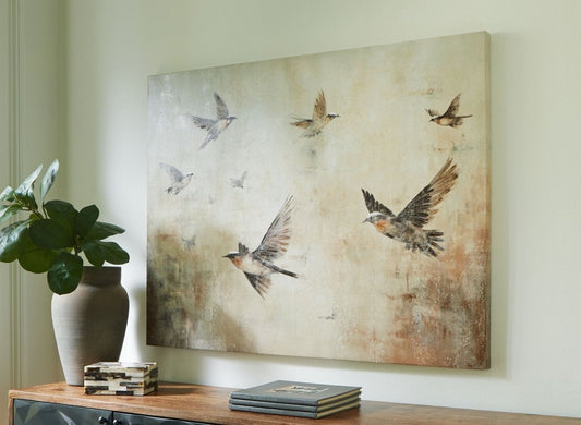Collmund - Wall Art - Gray / Brown Canvas Art by Signature Design by Ashley® - Walls Furniture & Mattress