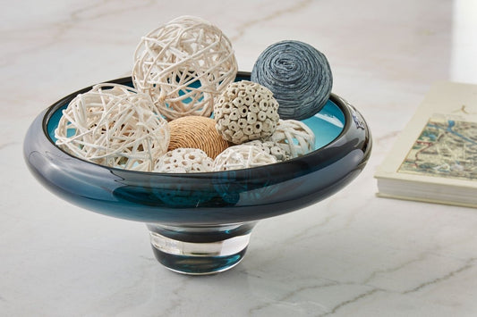 Vallborough - Bowl - Teal Blue Plates & Bowls by Signature Design by Ashley® - Walls Furniture & Mattress