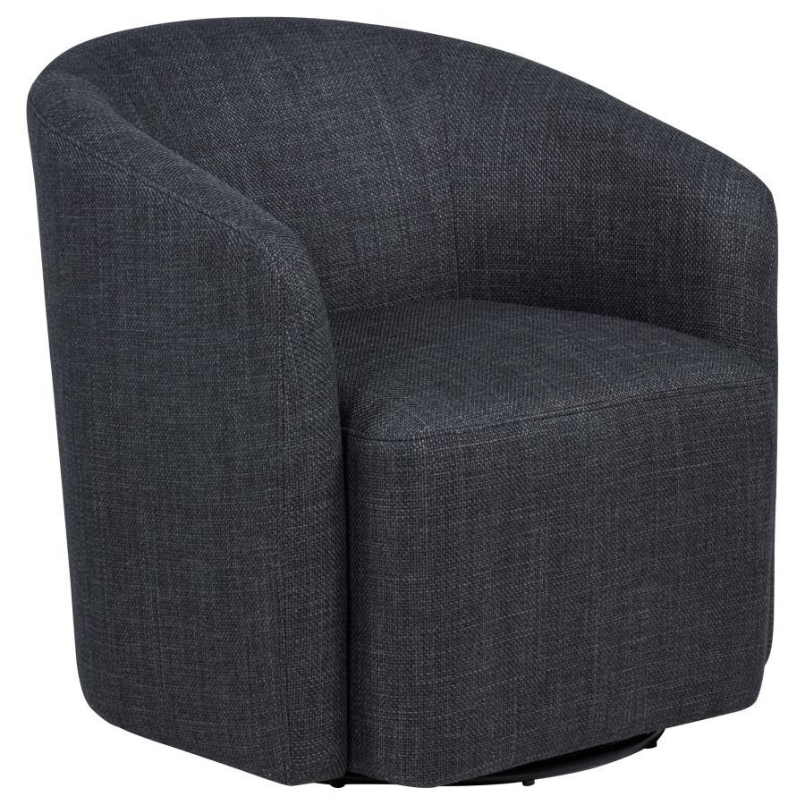 Mossbrook - Fabric Upholstered Swivel Accent Chair Swivel Chairs by Coaster Fine Furniture - Walls Furniture & Mattress