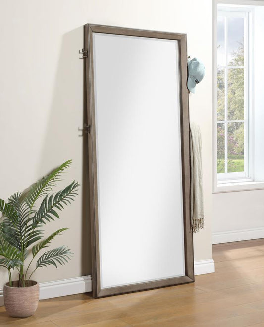 Durango - Full Length Standing Floor Mirror - Washed Oak Floor Mirrors by Coaster Fine Furniture - Walls Furniture & Mattress