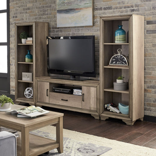 Sun Valley - Entertainment Center With Piers - Light Brown Entertainment Centers by Liberty Furniture - Walls Furniture & Mattress