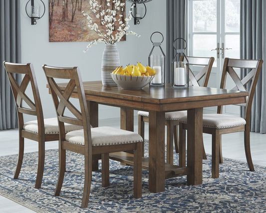 Moriville - Rectangular Dining Room Extension Table - Grayish Brown Dining Tables with Extensions by Signature Design by Ashley® - Walls Furniture & Mattress