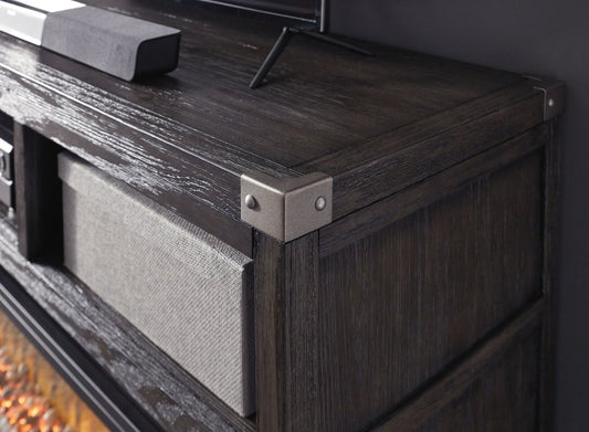 Todoe - LG TV Stand w/Fireplace Option - Gray TV Stands by Signature Design by Ashley® - Walls Furniture & Mattress