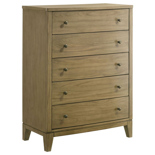 Granada - 5 - Drawer Bedroom Chest Of Drawers - Natural Pine Accent Chests by Coaster Fine Furniture - Walls Furniture & Mattress