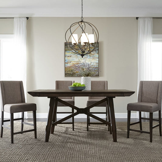 Double Bridge - Upholstered Counter Chair - Dark Brown Counter Chairs by Liberty Furniture - Walls Furniture & Mattress