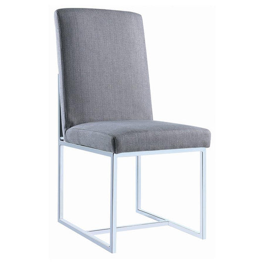 Mackinnon - Upholstered Dining Side Chair (Set of 2) - Gray Chair Sets by CoasterElevations - Walls Furniture & Mattress