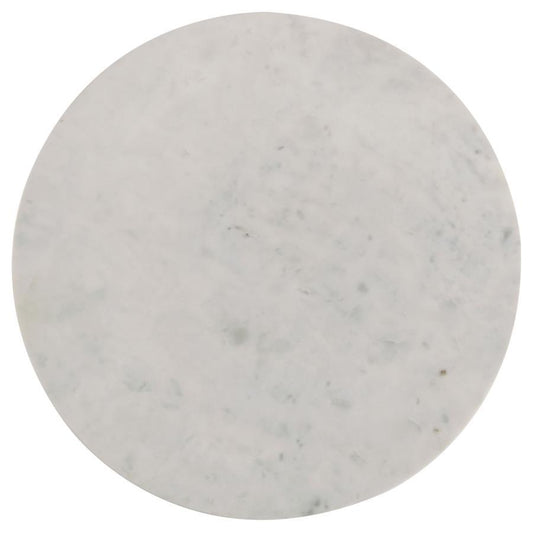 Astoria - Round Genuine Marble Side End Table - White End Tables by Coaster Fine Furniture - Walls Furniture & Mattress