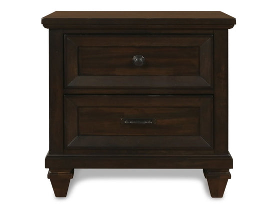 Sevilla - Nightstand - Walnut Nightstands w/ Charging Stations by New Classic - Walls Furniture & Mattress