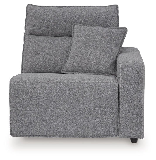 Modmax II - 8-Piece Power Reclining Sectional With LAF Press Back Power Chaise And Console - Salt And Pepper