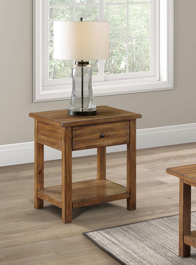 Payne - 1 Drawers Wood End Table with Shelf End Tables by Coaster Fine Furniture - Walls Furniture & Mattress