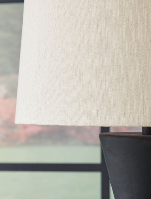 Scarbot - Paper Table Lamp (Set of 2) - Distressed Black Table Lamps by Signature Design by Ashley® - Walls Furniture & Mattress