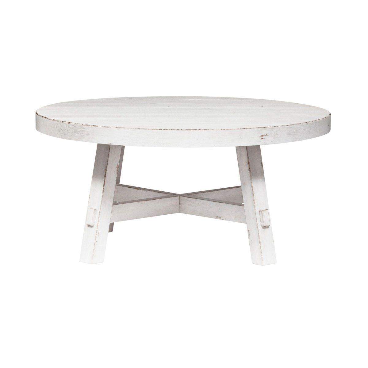 Modern Farmhouse - Splay Leg Round Cocktail Table Cocktail Tables by Liberty Furniture - Walls Furniture & Mattress