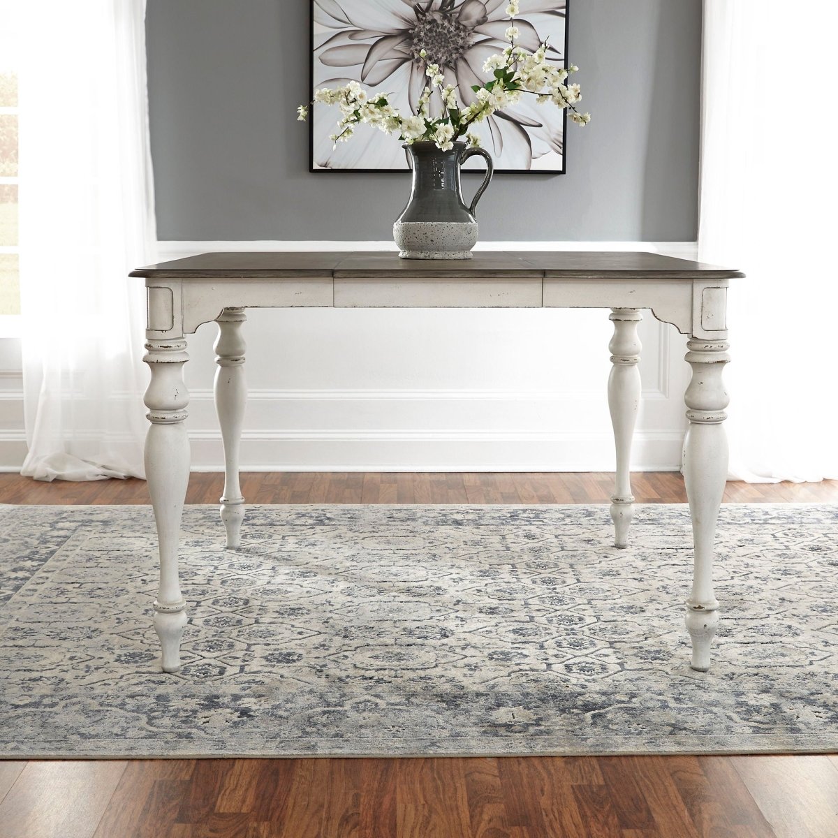 Magnolia Manor - Gathering Leg Table - White Counter Tables by Liberty Furniture - Walls Furniture & Mattress