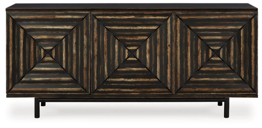 Fair Ridge - Accent Cabinet - Distressed Black Accent Cabinets by Signature Design by Ashley® - Walls Furniture & Mattress