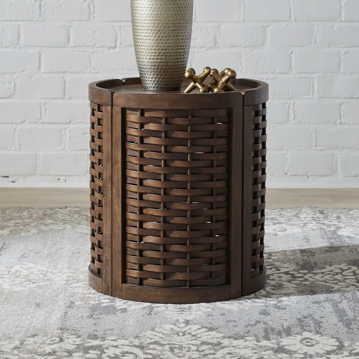 Warren Park - Round End Table - Brown End Tables by Liberty Furniture - Walls Furniture & Mattress