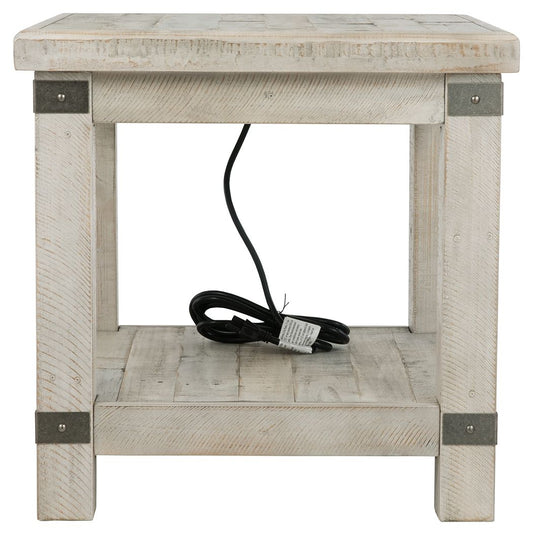 Carynhurst - Rectangular End Table - White Wash Gray End Tables by Signature Design by Ashley® - Walls Furniture & Mattress