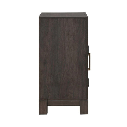 Modern Edge - Bedside Chest With Charging Station - Brown Nightstands w/ Charging Stations by Liberty Furniture - Walls Furniture & Mattress