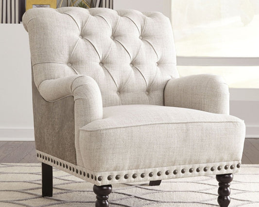 Tartonelle - Accent Chair - Ivory / Taupe Accent Chairs by Signature Design by Ashley® - Walls Furniture & Mattress