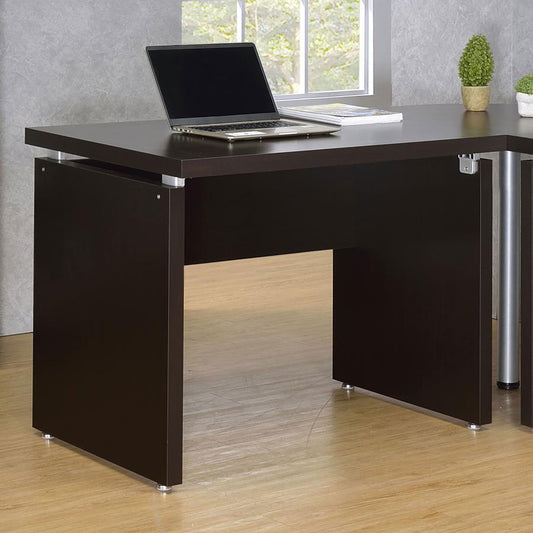 Skylar - Engineered Wood Writing Desk - Cappuccino Writing Desks by CoasterEveryday - Walls Furniture & Mattress