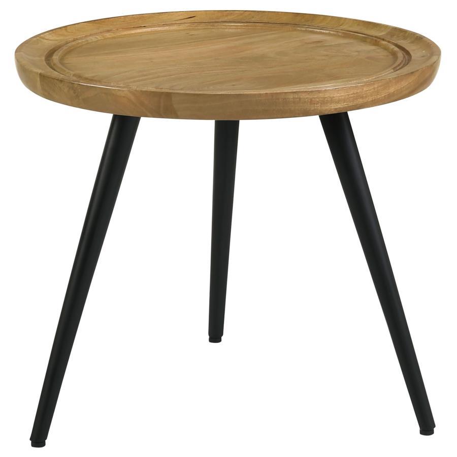 Zoe - Round Mango Wood Table End Tables by CoasterEssence - Walls Furniture & Mattress