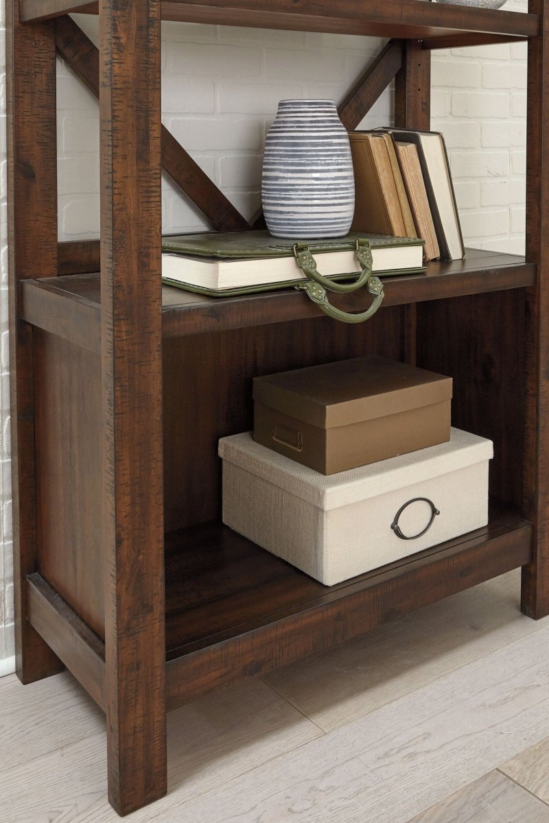 Baldridge - Large Bookcase - Rustic Brown Standard Bookcases by Signature Design by Ashley® - Walls Furniture & Mattress
